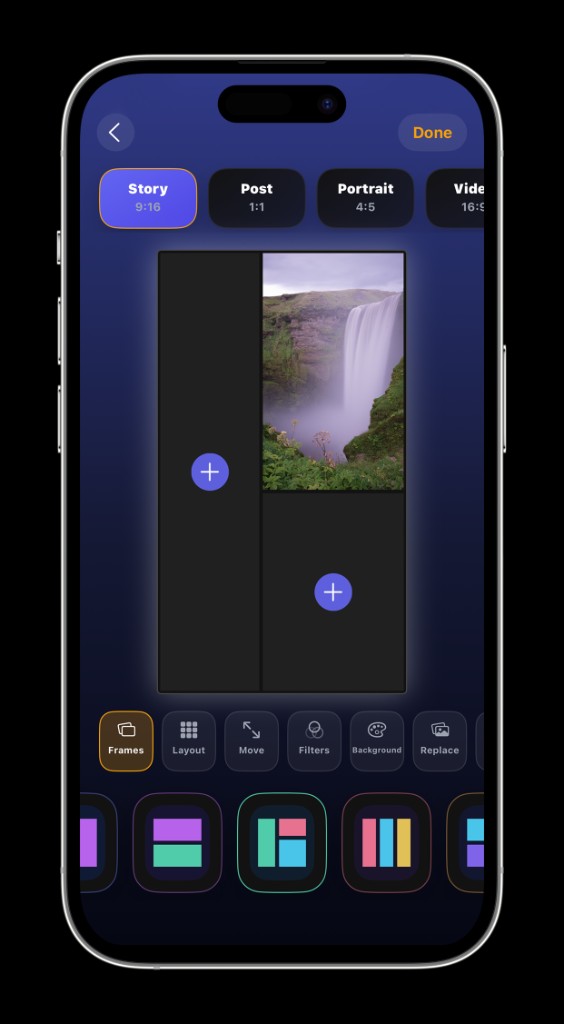 Collaglow emoji overlay screen