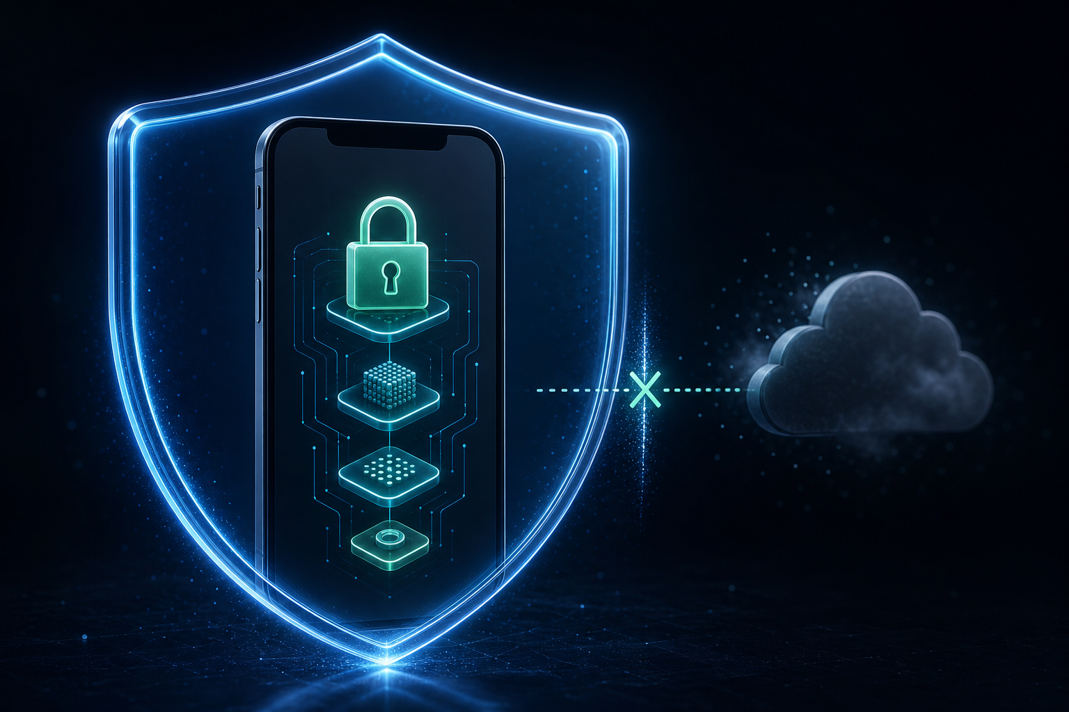 Composio private on-device processing illustration