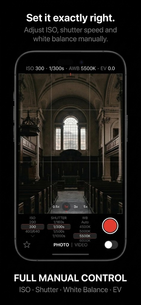 Manual camera controls