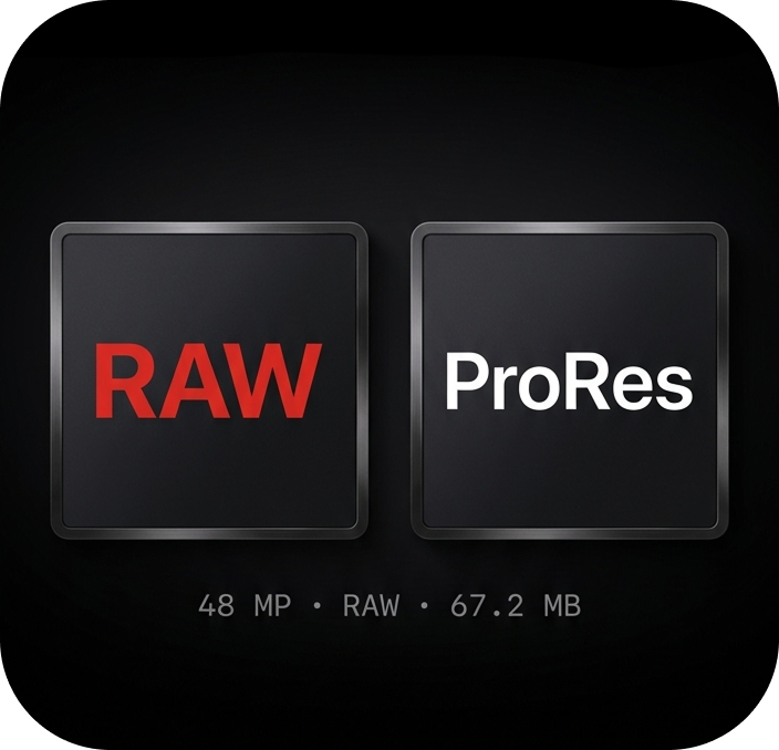 RAW and ProRes capture