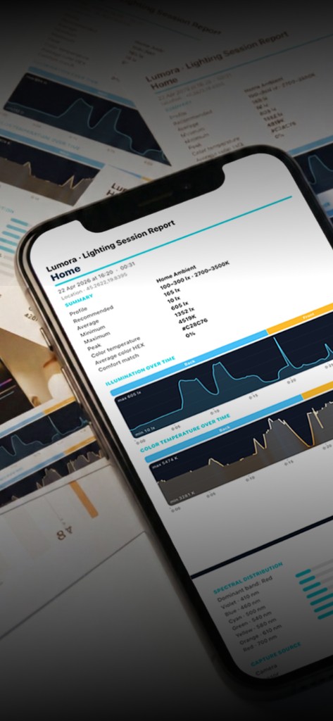 Real-time lux meter on iPhone