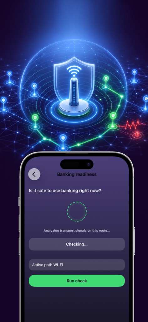 Network safety diagnostics for current connection path