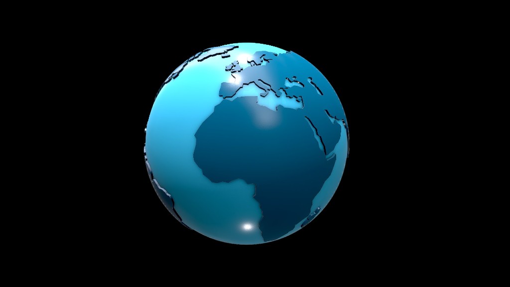 Visited countries highlighted on the map