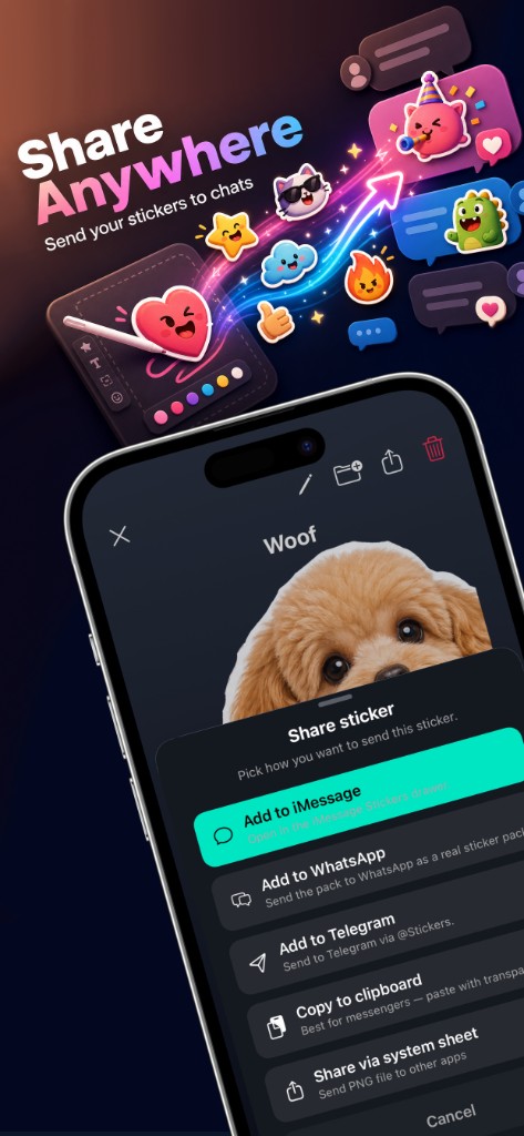 Stiki sharing flow preview